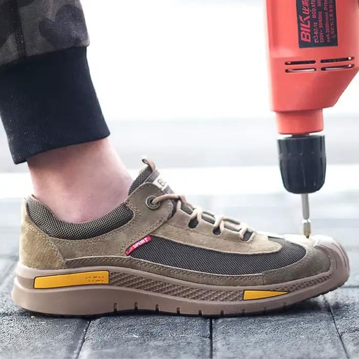 Chaussures de Sécurité pour Homme, Baskets Respirantes, Confortables, Flexibilité, Compression, Fort
