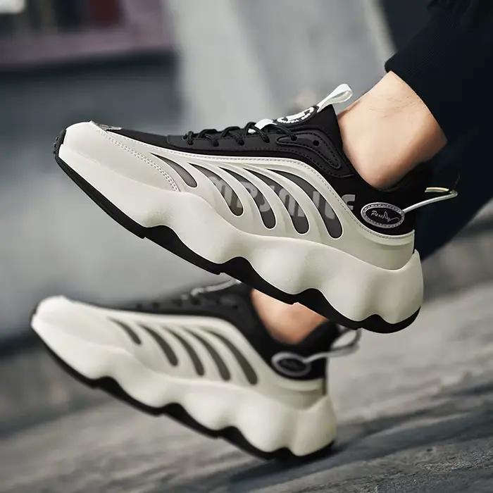 Chaussure homme Baskets de luxe pour hommes, chaussures de course respirantes et décontractées, moca