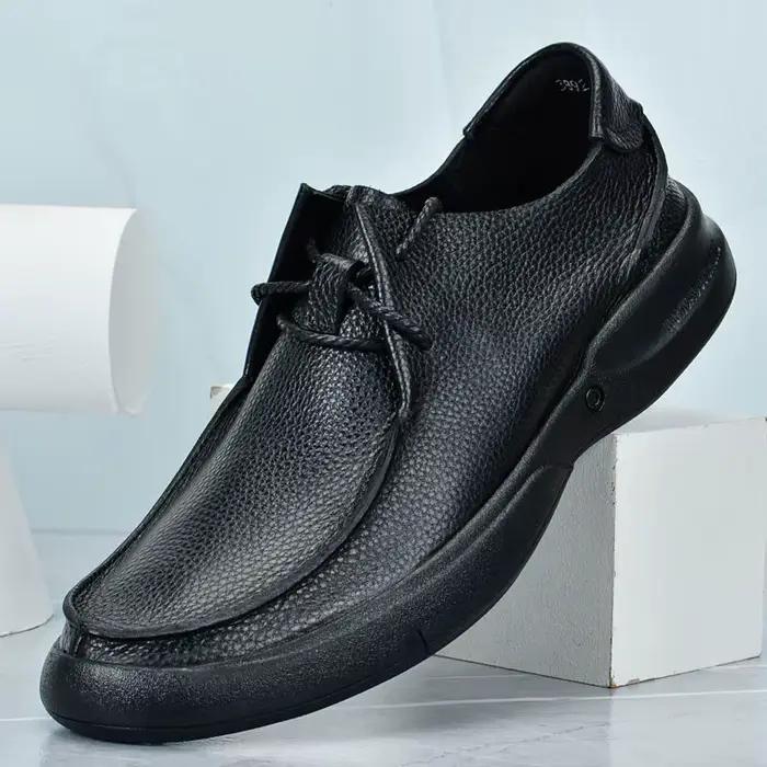 Offre spéciale hommes en cuir véritable chaussures décontractées semelle souple chaussures de marche