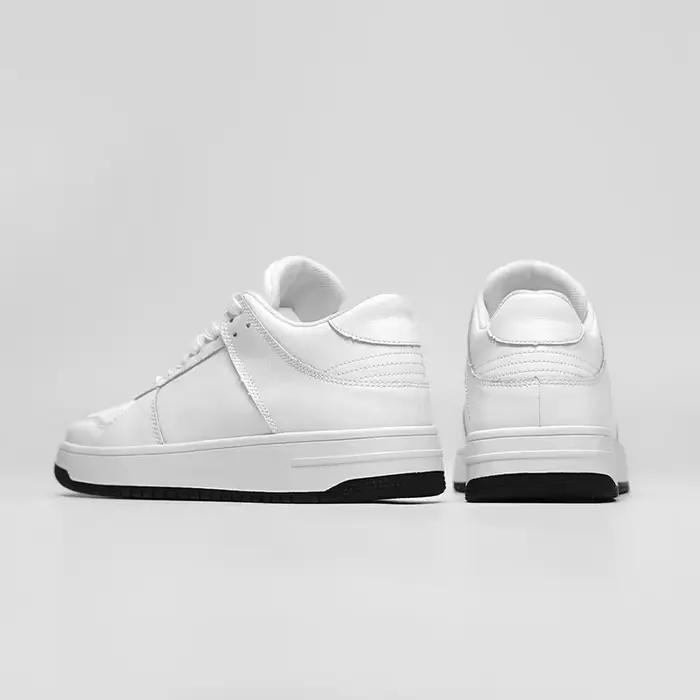 Hommes vache fendu en cuir blanc espadrilles décontractées ascenseur caché ascenseur chaussures anti