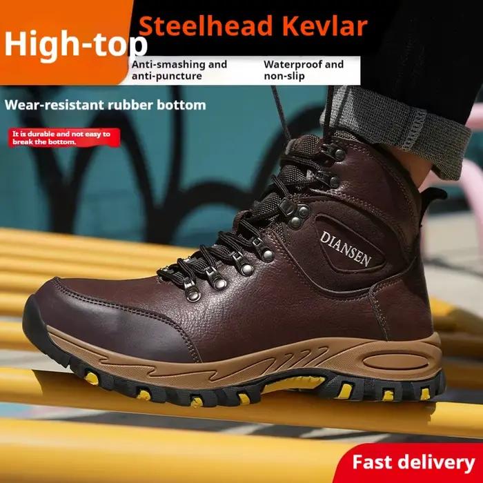 Chaussures de travail de Construction indestructibles pour hommes, bottes de sécurité à bout en acie