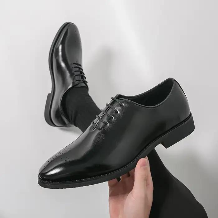 Chaussures habillées pour hommes, brogues classiques, chaussures en cuir décontractées et profession
