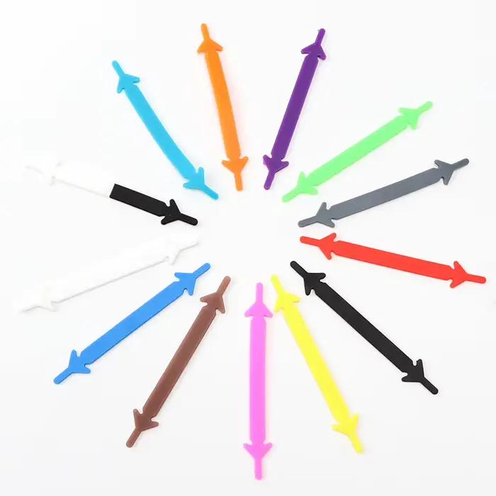 12 pièces lacets de chaussures élastiques pour baskets lacets extensibles en Silicone pas de lacet d