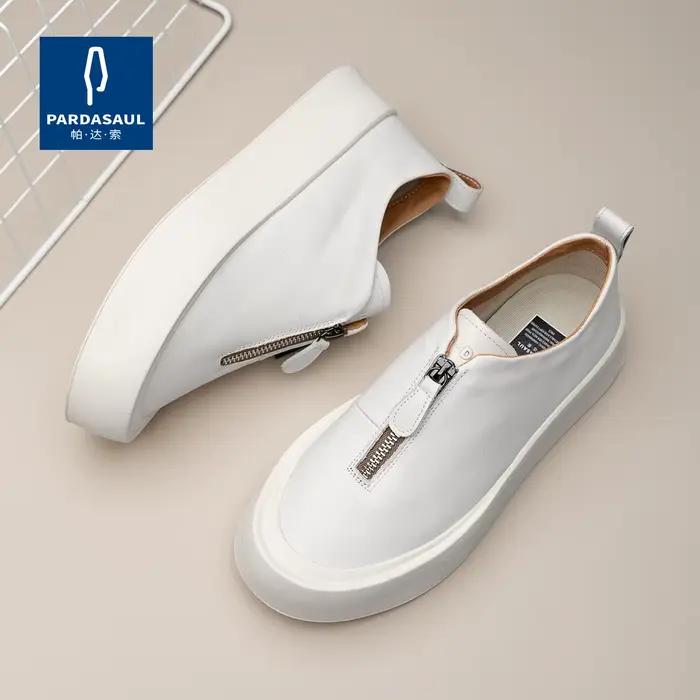 Le Fu-Chaussures en cuir décontractées One Step, Souples, Astronomiques, Tête Ronde, Paresseux, Nouv
