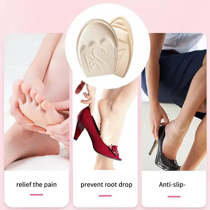 Coussinet avant-pied Semelle antidérapante Orteil Plug Coussin Demi-semelles intérieures pour chauss