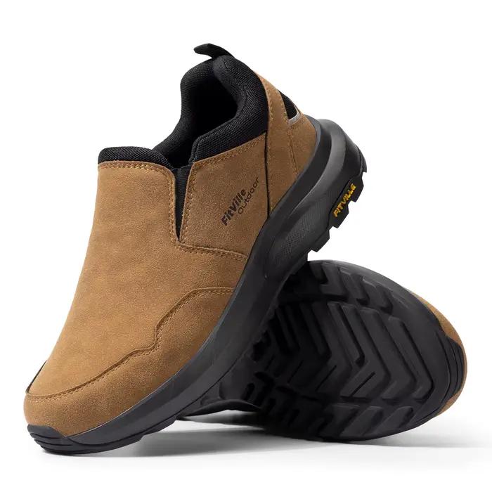 FitVille – chaussures de randonnée larges pour hommes, mocassins confortables à enfiler, baskets de 