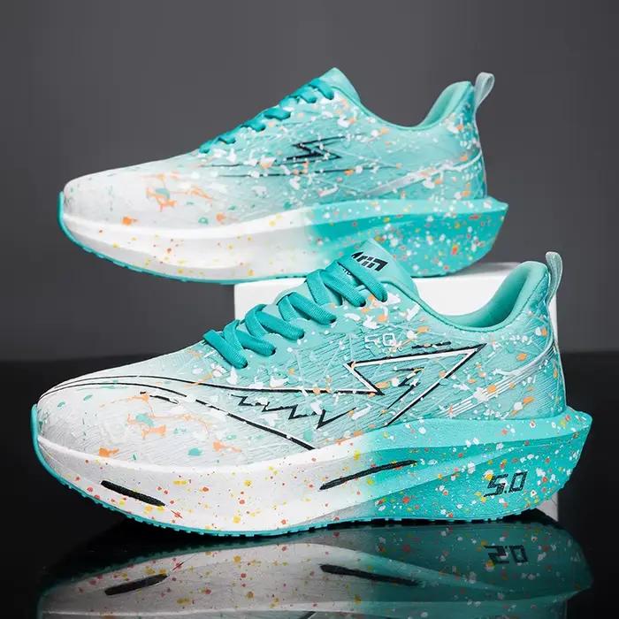 Chaussures de course pour hommes Marathon Sports Stabilité Plaque en carbone Respirantes Légères Con