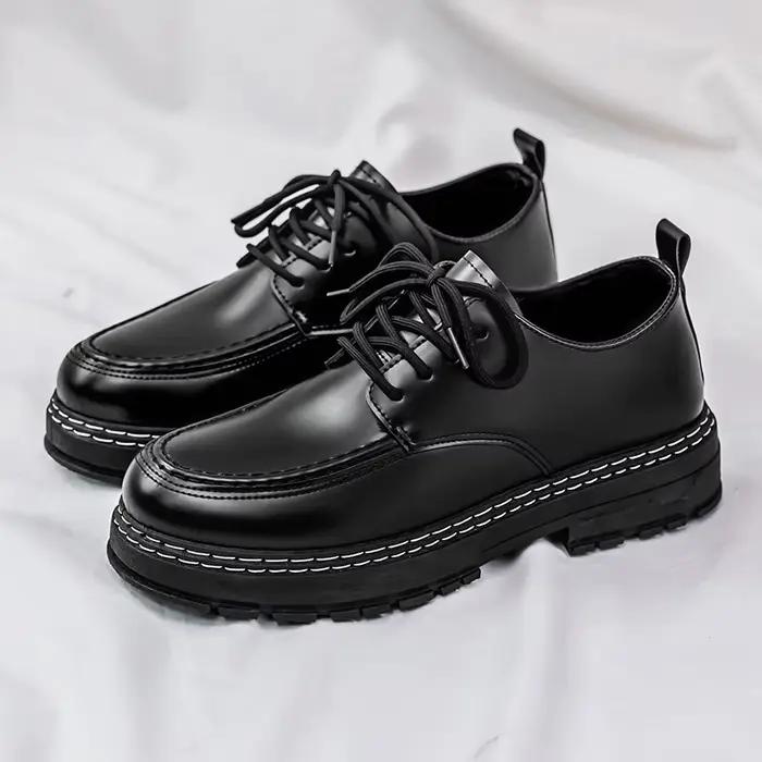Mocassins décontractés pour hommes, chaussures habillées noires à la mode, chaussures formelles élég