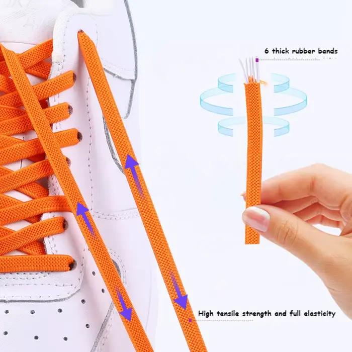 Lacets à fermeture magnétique multicolore sans attache pour chaussures de sport pour enfants et adul