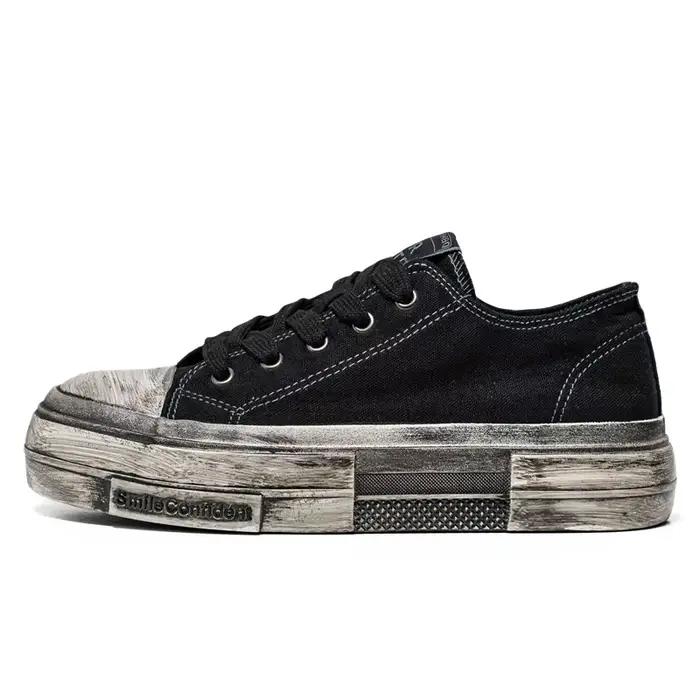 Chaussures grill noires Four Seasons pour hommes, style rétro à la mode, faire de la saleté, loisirs