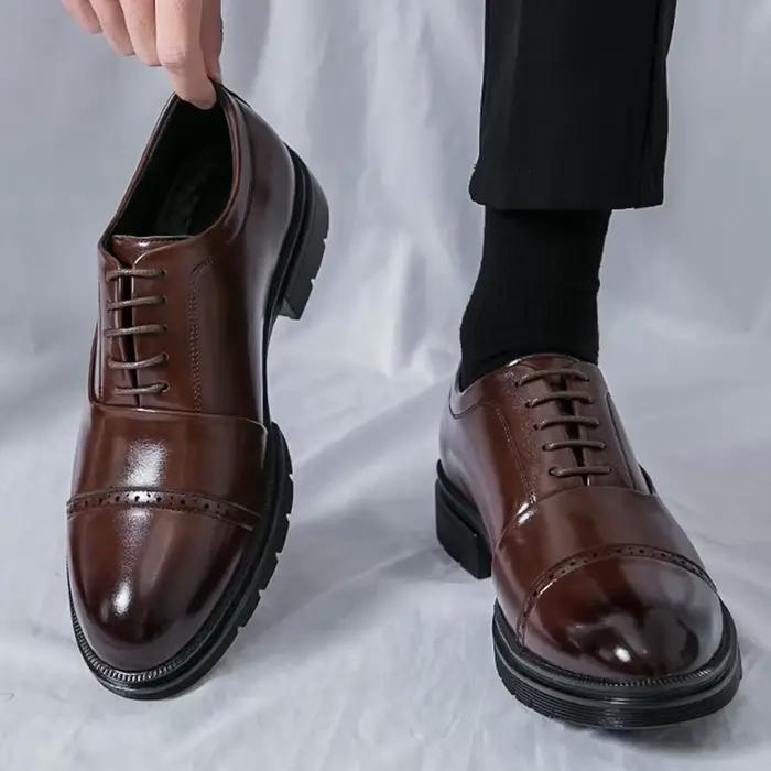 Chaussures Brogues Classiques pour Hommes, Tendance, Mariage, Soirée, Chaussures en Cuir pour Hommes