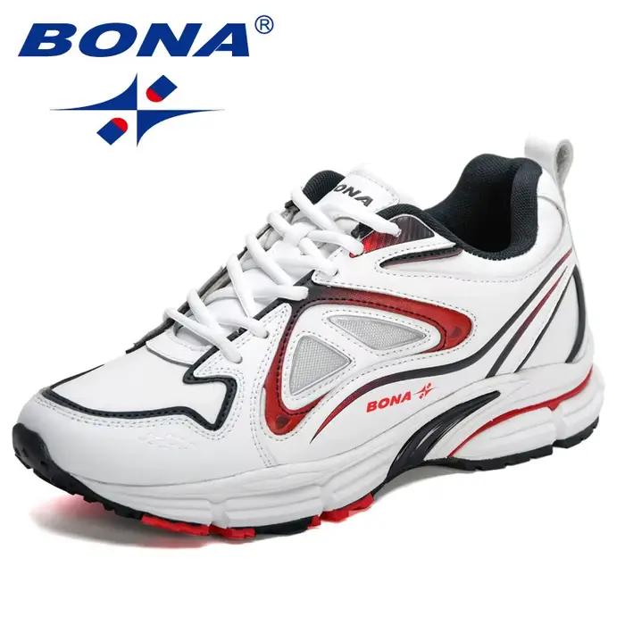 BONA nouveaux créateurs chaussures décontractées hommes de haute qualité semelle épaisse doux mode b