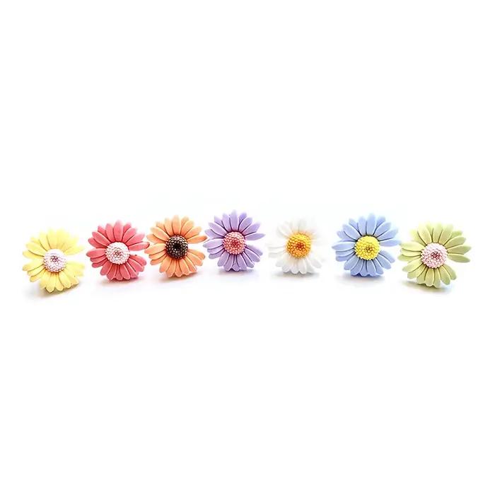 Nouveau crème marguerite lacets accessoires boucle de chaussure décoratif mignon à la mode créatif c
