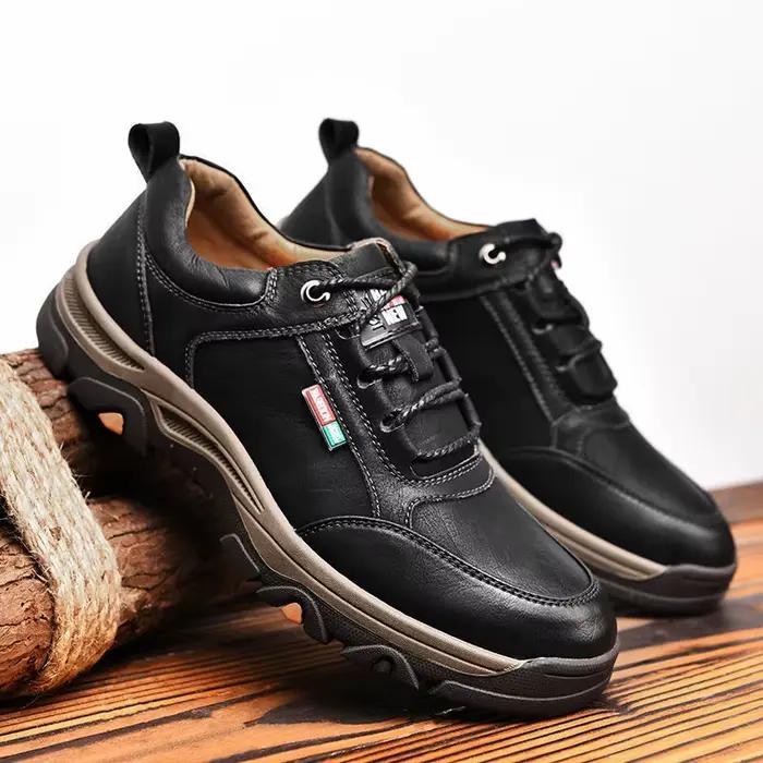 Chaussures d'affaires confortables pour hommes, mocassins simples et polyvalents en cuir, décontract