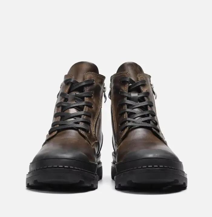 Cuir de vache naturel hommes bottes d'hiver à la main rétro hommes bottes en cuir véritable hommes c