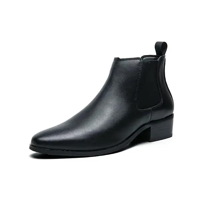 Marque de luxe classique hommes bottes à talons hauts Chelsea mode chaussures de loisirs Style brita