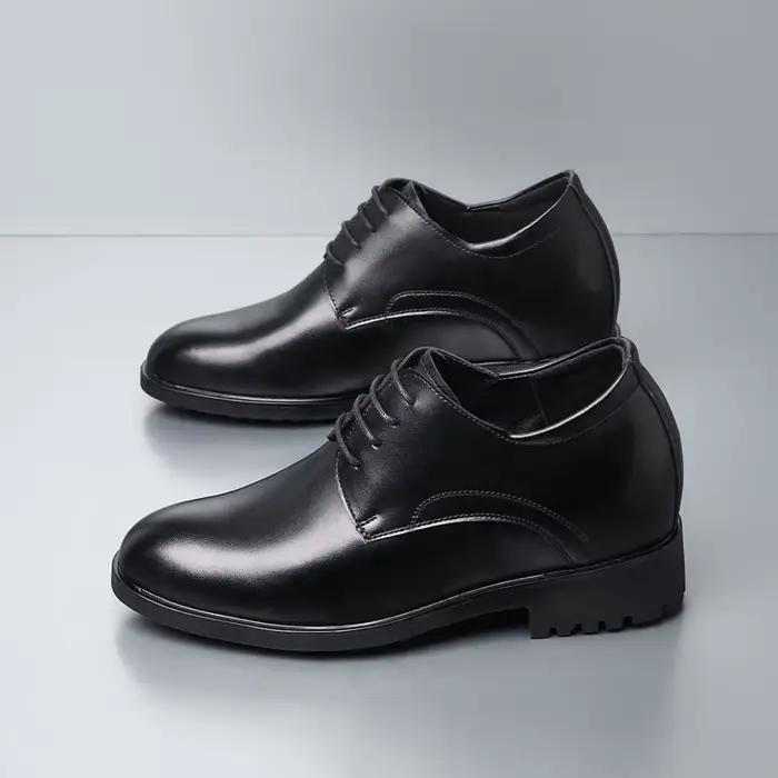 Chaussures de Banquet en Cuir pour Homme, avec Ascenseur Invisible, Noires, Recommandées, Formelles,
