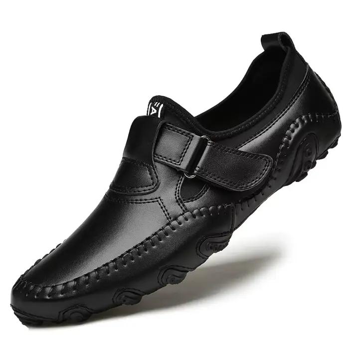 Mocassins de Marque Italienne pour Homme, Chaussures en Cuir Blanc à Enfiler, de Style Britannique, 