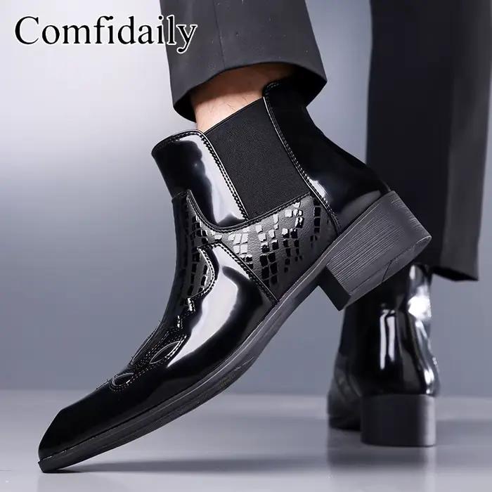 Bottes Chelsea pour hommes, style britannique, tendance de la mode, confortables, antidérapantes, en