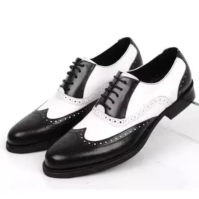 Oxfords-Chaussures formelles en cuir pour hommes, Brogues pour hommes, ixde mariage, Bureau, Chaussu