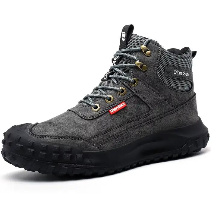 Chaussures de sécurité pour hommes Dian Sen à embout d'acier avec semelles anti-écrasement, anti-per