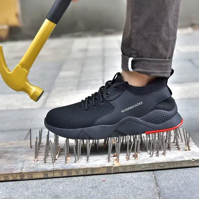 SUADEX hommes chaussures de sécurité de travail embout en acier Anti-écrasement Anti-crevaison botte