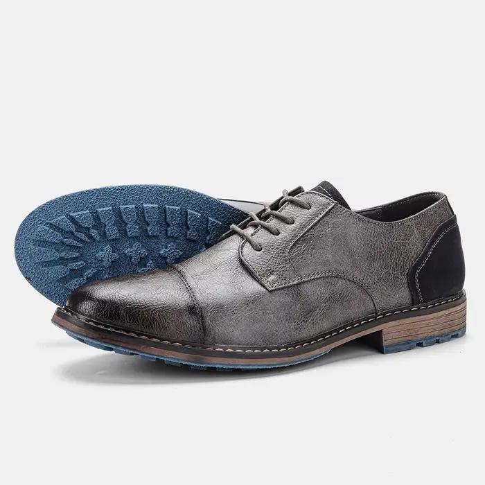 Chaussures Derby décontractées rétro pour hommes, chaussures en cuir à la mode, nouveau Style, confo