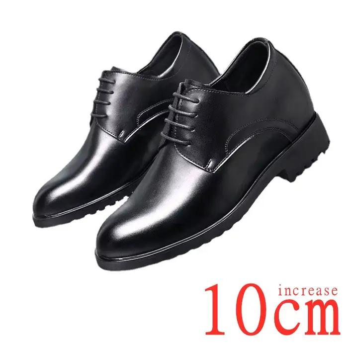 Chaussures de Banquet en Cuir pour Homme, avec Ascenseur Invisible, Noires, Recommandées, Formelles,