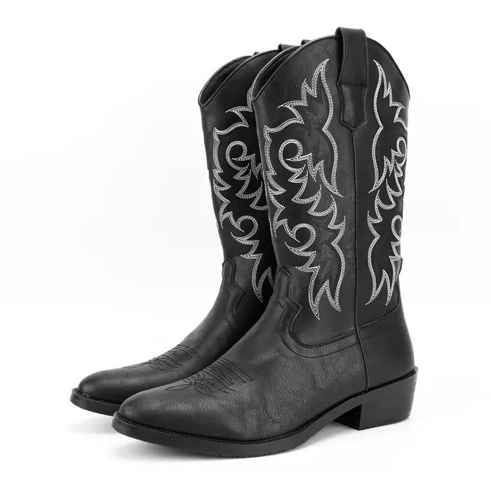 Bottes de cowboy du désert brodées à la mode pour hommes