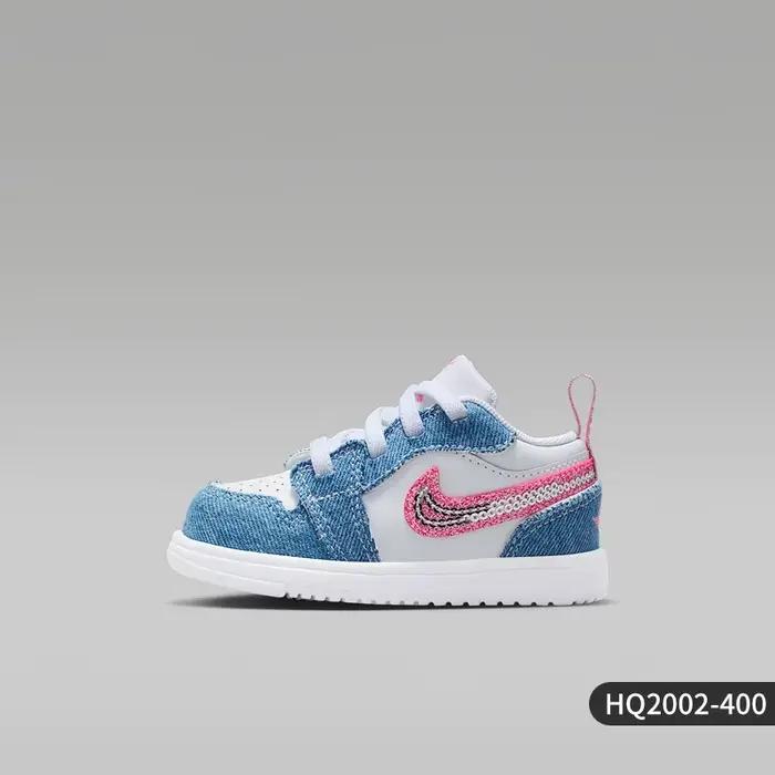 Nike véritable JORDAN bébé et enfants chaussures de sport légères quotidiennes Velcro HQ2002-400