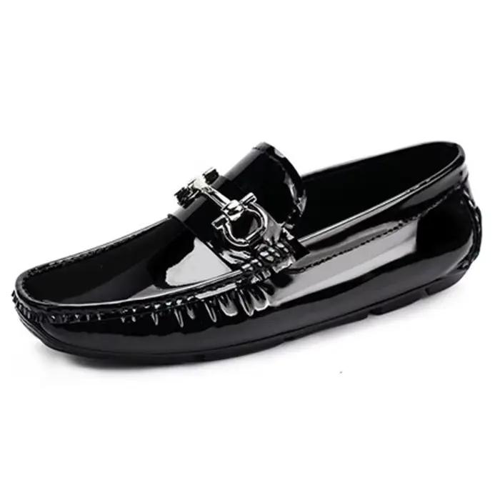 Chaussures de loisirs en cuir véritable pour hommes, nouvelle version, chaussures de conduite décont