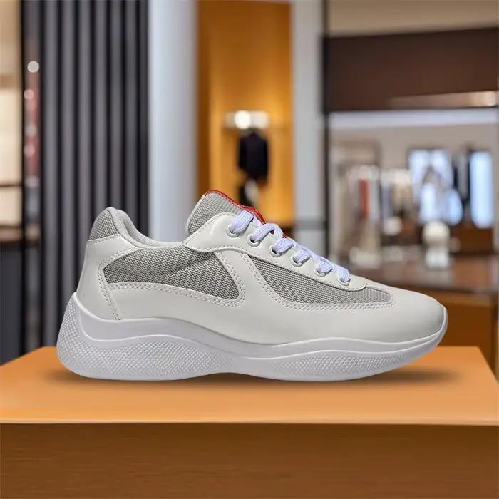 Nouvelles baskets basses pour hommes en cuir véritable respirant, à bout rond, avec surface en mesh,