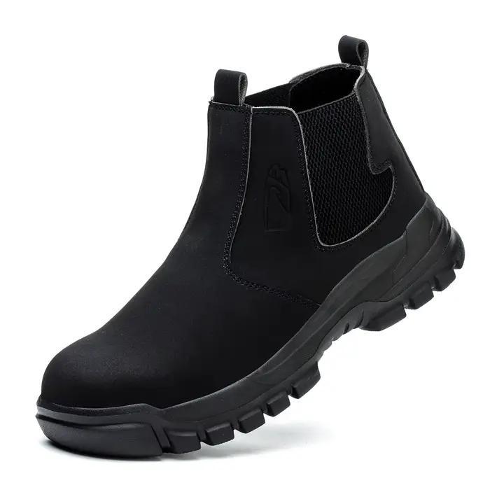 Bottes de sécurité imperméables pour hommes, chaussures de travail Parker en acier, anti-écrasement,