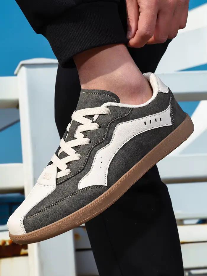 ELUVA – chaussures en cuir PU pour hommes, plates, respirantes, de haute qualité, à lacets, conforta