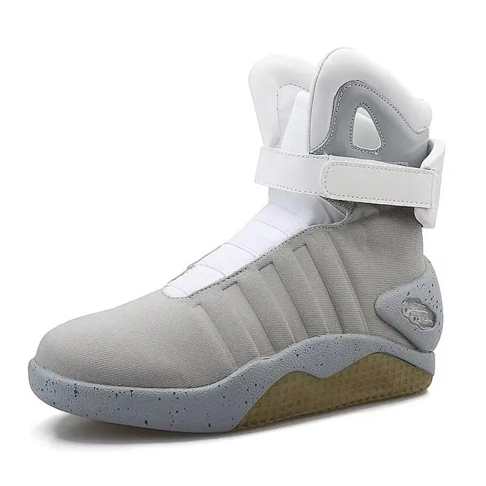 Hommes bottes retour vers futur adulte USB charge LED chaussures avec télécommande pour hommes et fe
