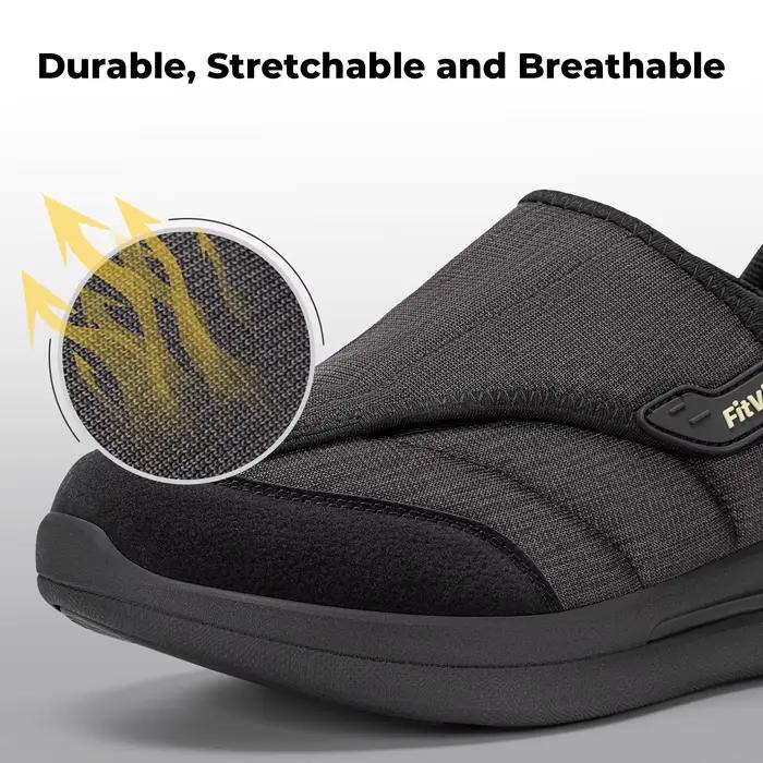 Fittington chaussures pour diabétiques pour homme orthopédie décontractée pieds Extra larges gonflés