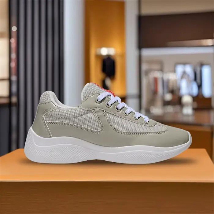 Nouvelles baskets basses pour hommes en cuir véritable respirant, à bout rond, avec surface en mesh,