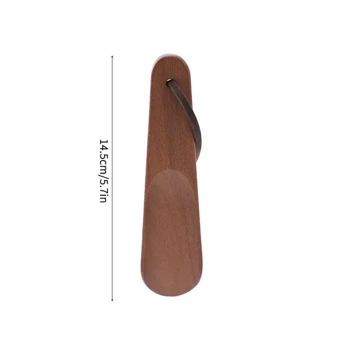Mini chausse-pied en bois de hêtre de 14,5 cm – Aide à chaussures de voyage portable pour les voyage