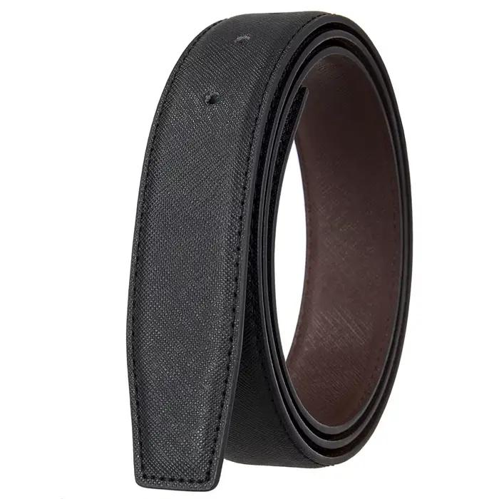 Cuir de vachette 3.4CM de large ceinture en cuir pour hommes ceinture de taille ceinture sans boucle
