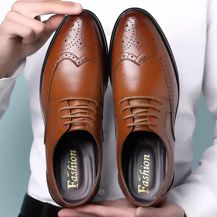 Chaussures Oxford en Cuir de Veau group pour Homme, Brogue Habillé, Classiques, Formelles, d'Affaire