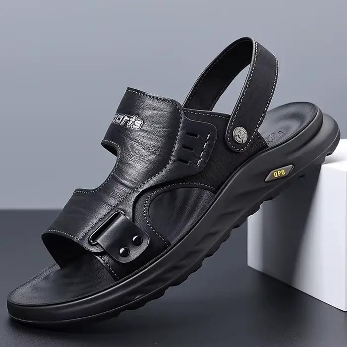 Sandales sportives pour hommes avec sangles à boucle réglables et empeigne respirante pour la marche