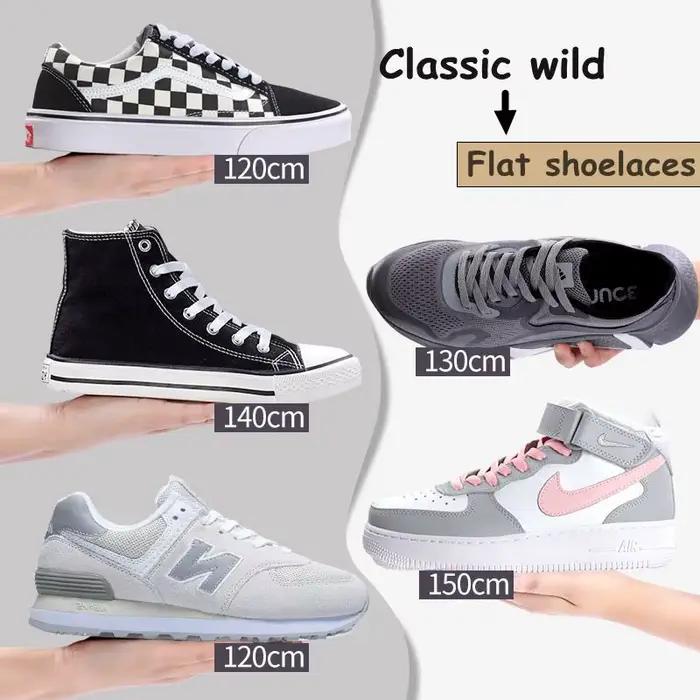 1 paire AF1/AJ lacets pour baskets lacets de chaussures plates classiques blanc noir lacet en toile 