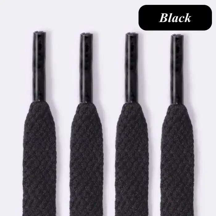1 paire de lacets plats 90-180cm pour baskets 8mm lacets de chaussures en tissu couleur lacets de ch