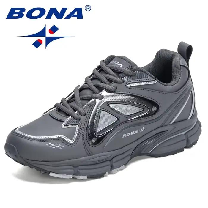 BONA nouveaux créateurs chaussures décontractées hommes de haute qualité semelle épaisse doux mode b
