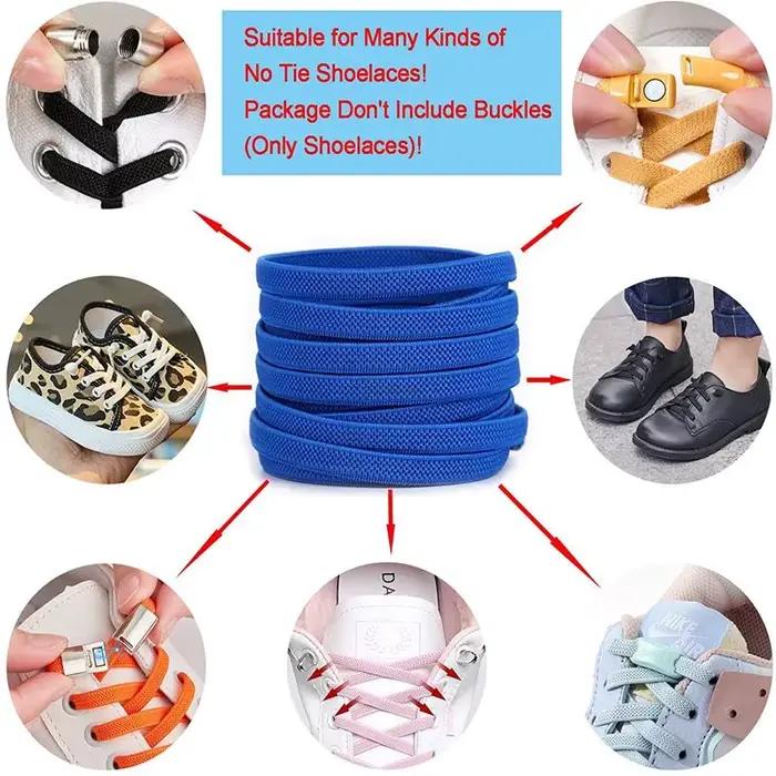 Lacets élastiques classiques lacets élastiques baskets 7mm largeur lacet plat pour enfants adultes l