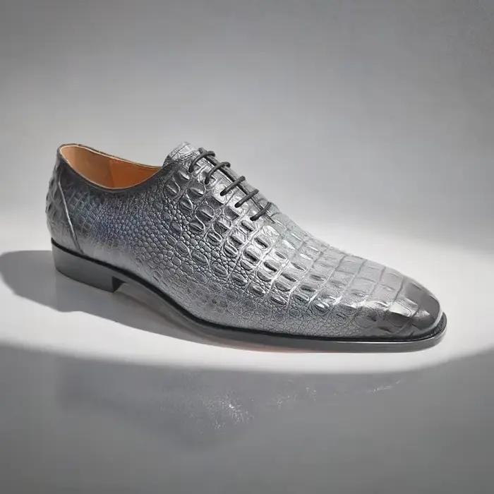 Oxford luxe classique chaussures De mariage pour hommes motif Crocodile Zapatos De Vestir Hombre à l