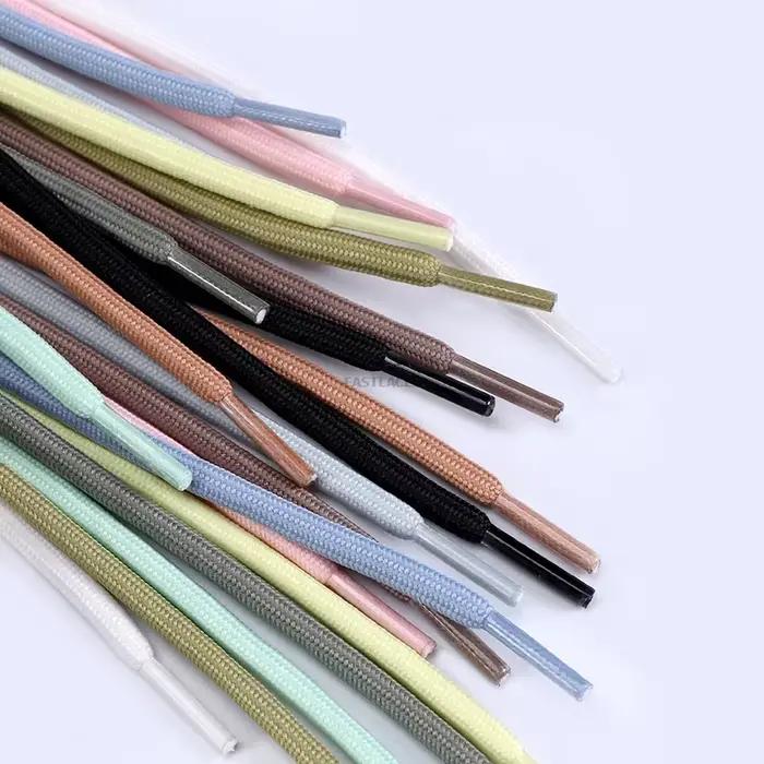 Nouveau 2024 lacets ronds Polyester solide classique pour botte de sport lacet Sneaker lacets de cha