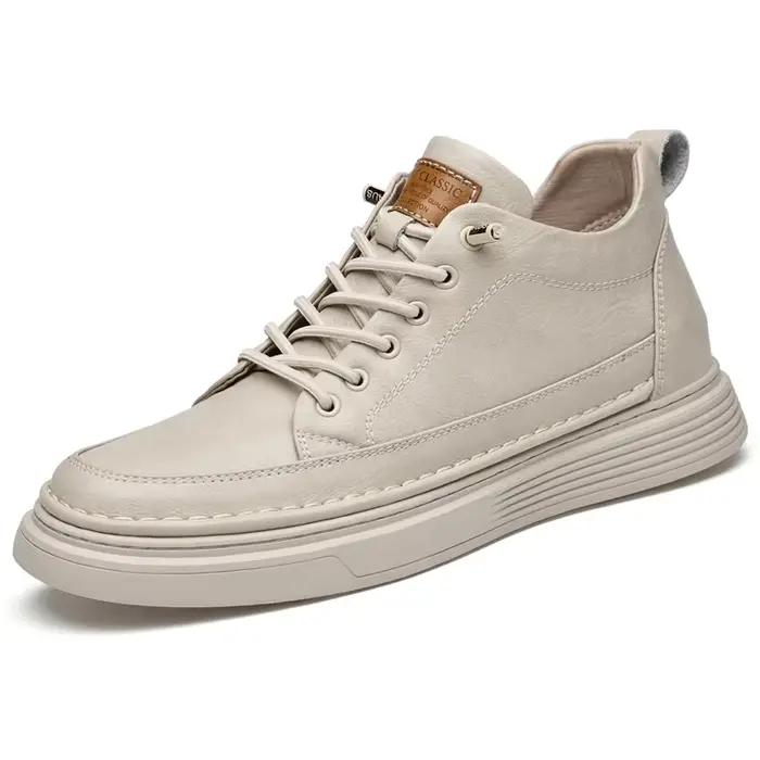 Chaussures décontractées en cuir véritable pour hommes de marque italienne chaussures de randonnée p
