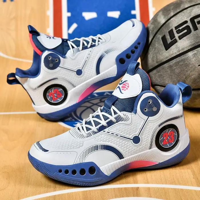 Chaussures de basket-ball à tige haute, respirantes et confortables, pour hommes et femmes, athlètes