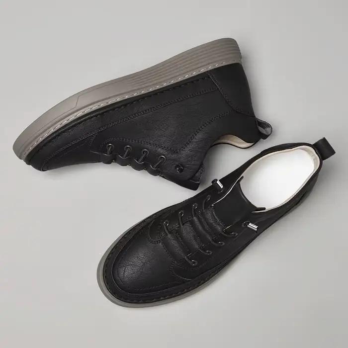 Marque peau de vache en cuir véritable rehaussant chaussures ascenseur chaussures hauteur augmenter 